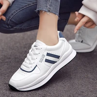 2021 new fashion women shoes school breathable leather comfortable womens sneakers outdoor walking womens platform shoes white