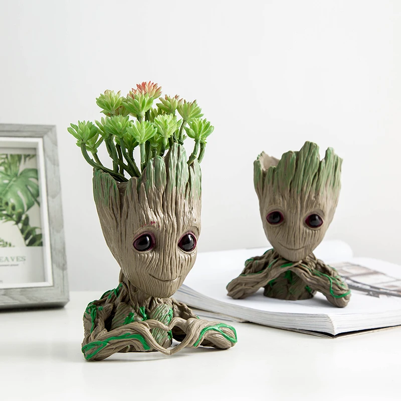 

Nordic Groot tree man flowerpot simulation meat ins potted decoration living room table top ornament toy penbox baby home