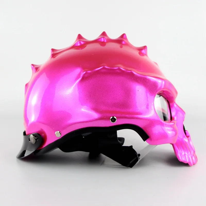 Шлем мотоциклетный унисекс полушлем с черепом для мужчин и женщин лета|Шлемы| |