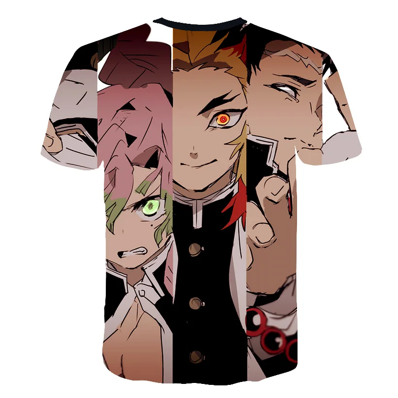 

Japanese anime demon killer Kimetsu No Yaiba T-shirt cosplay summer short sleeve children's cartoon T-shirt clothing Fanta Blade