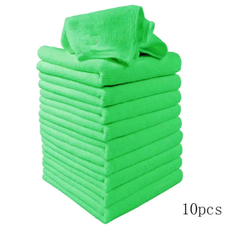 

10Pcs Car Towels 25x25cm Accessories Cleaning Cloth Detailing Microfiber