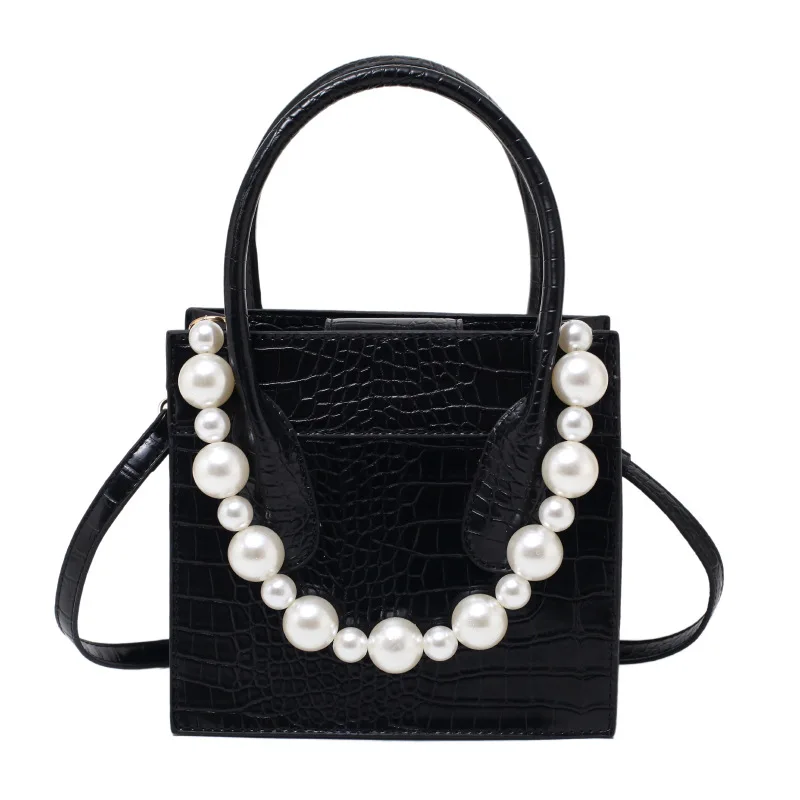 

This year's popular mini bag female summer 2021 new tide pearl chain bag fashion portable slung small square bag
