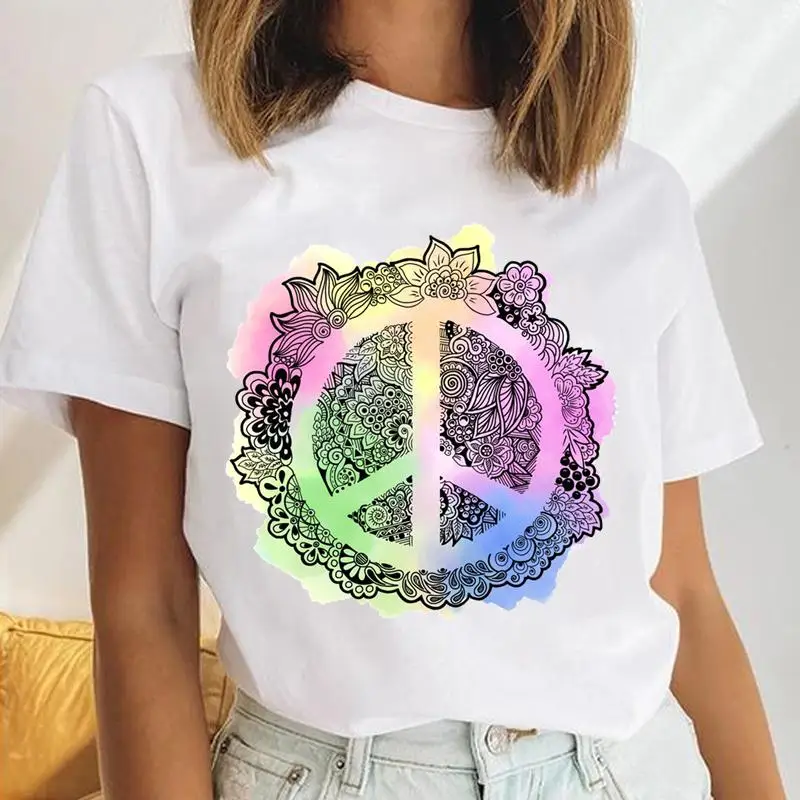 

Women Floral Watercolor Trend Printing Fashion Cartoon Clothes Tees Tops Print Female Tshirt O-neck Ladies Graphic T-Shirt