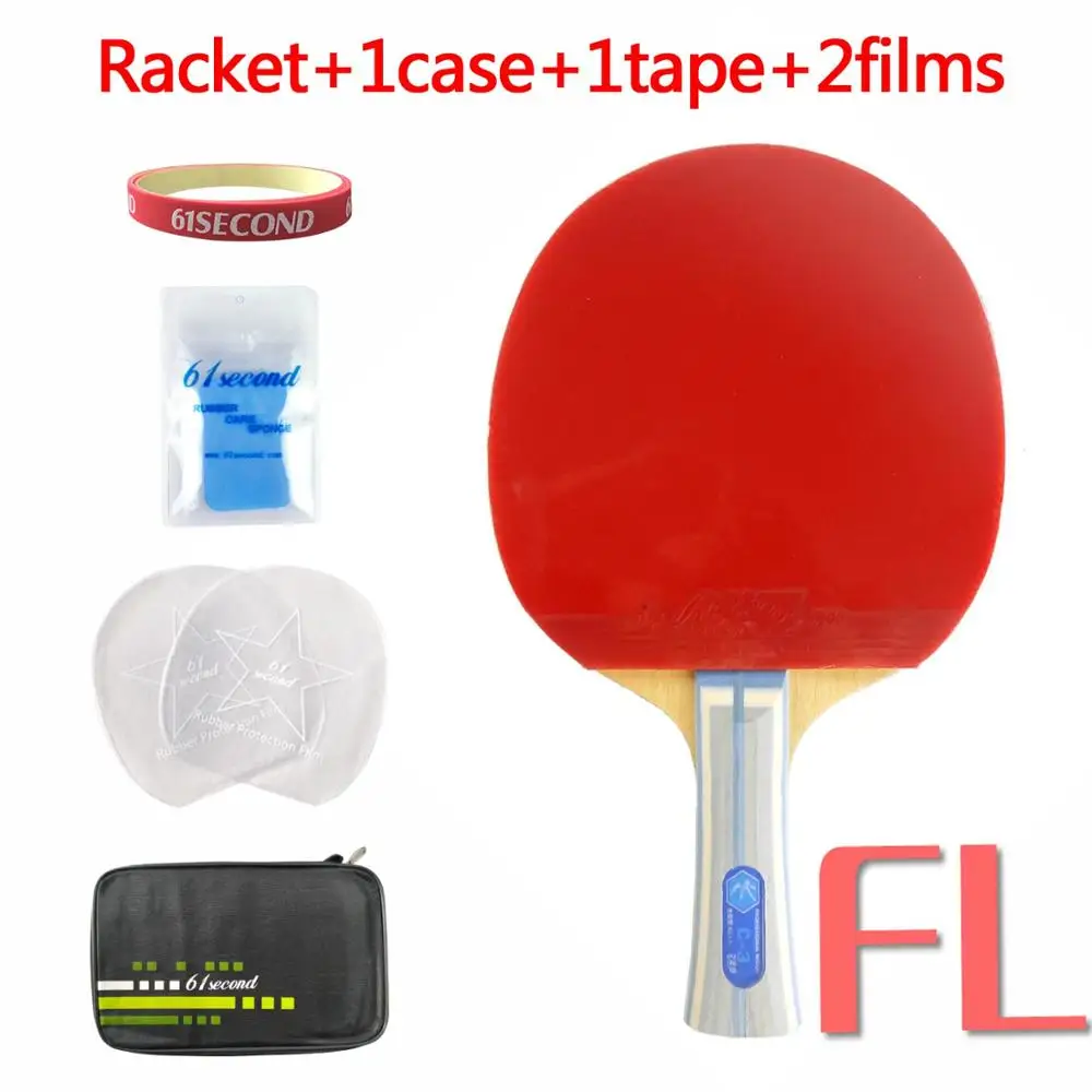 FL with F 1case Профессиональная ракетка-весло для настольного тенниса: RITC729 C-3 с длинным лезвием-FL с 2x Galaxy YINHE 9000E Rubbers - Цвет: FL with F 1case