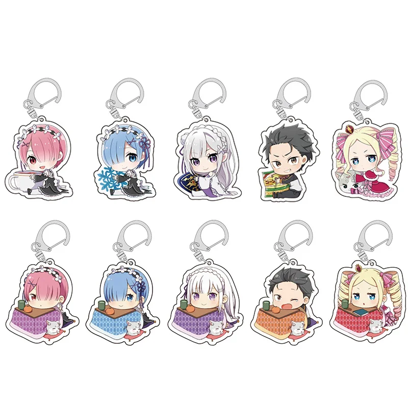 Брелок для ключей с рисунком аниме Re:Zero | Украшения и аксессуары