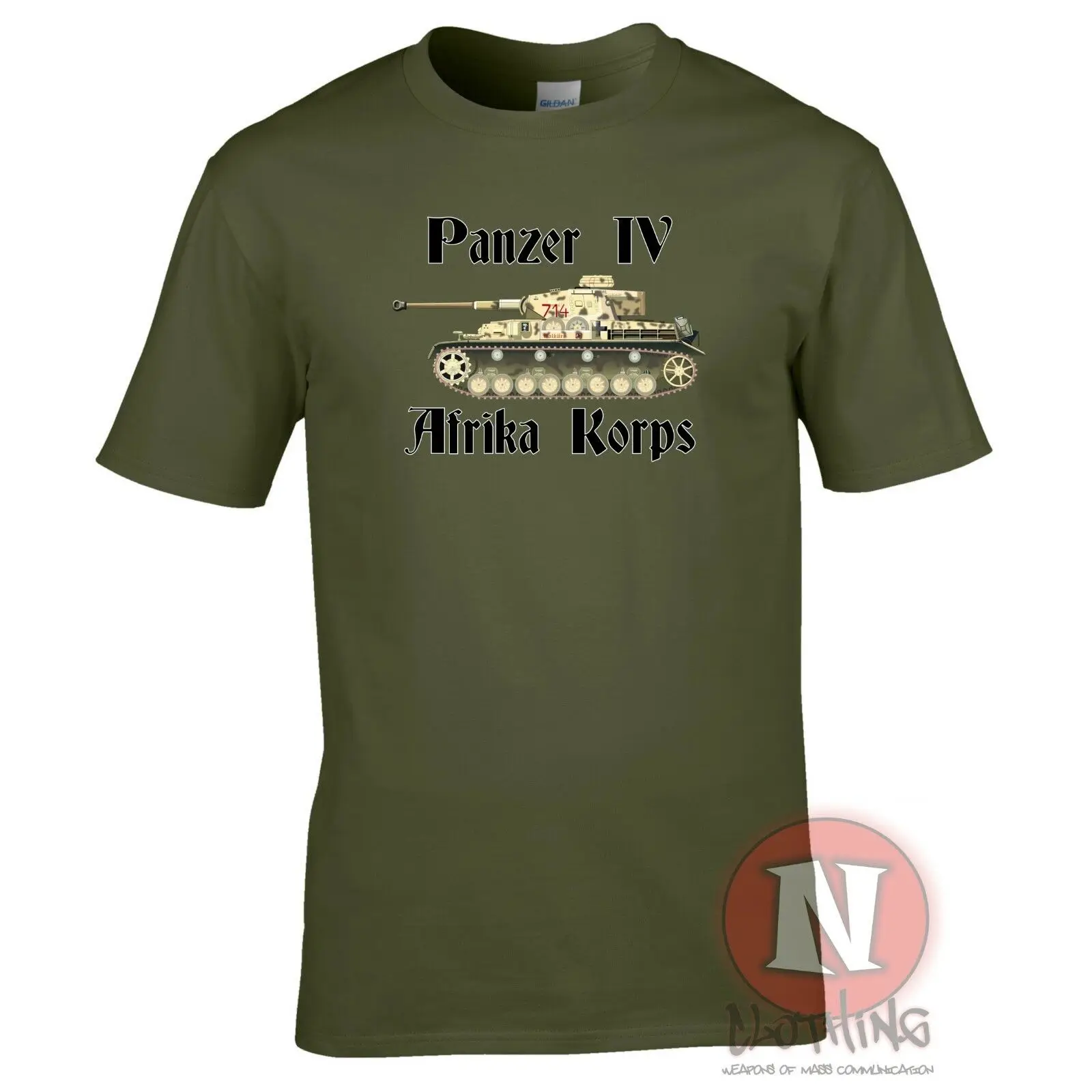 

Panzer 4 Afrika korps tank WW2 German military armour Men T-shirt World of war Tanks