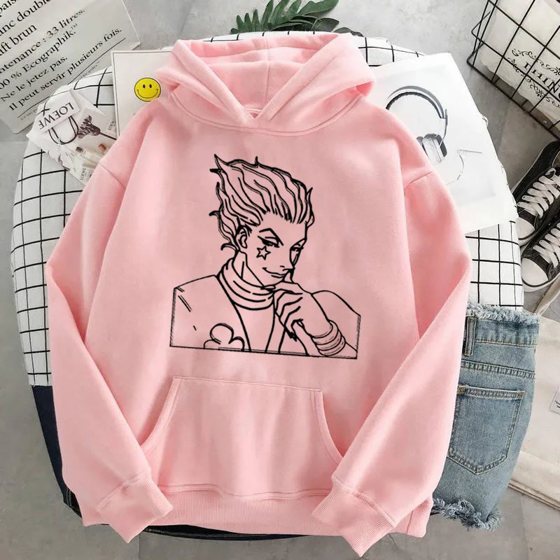 

Kawaii Hunter X Hunter Hoodies Men Women Short Sleeve Sweatshirt Killua Zoldyck Anime Manga Black Line oversize itself Hoodies