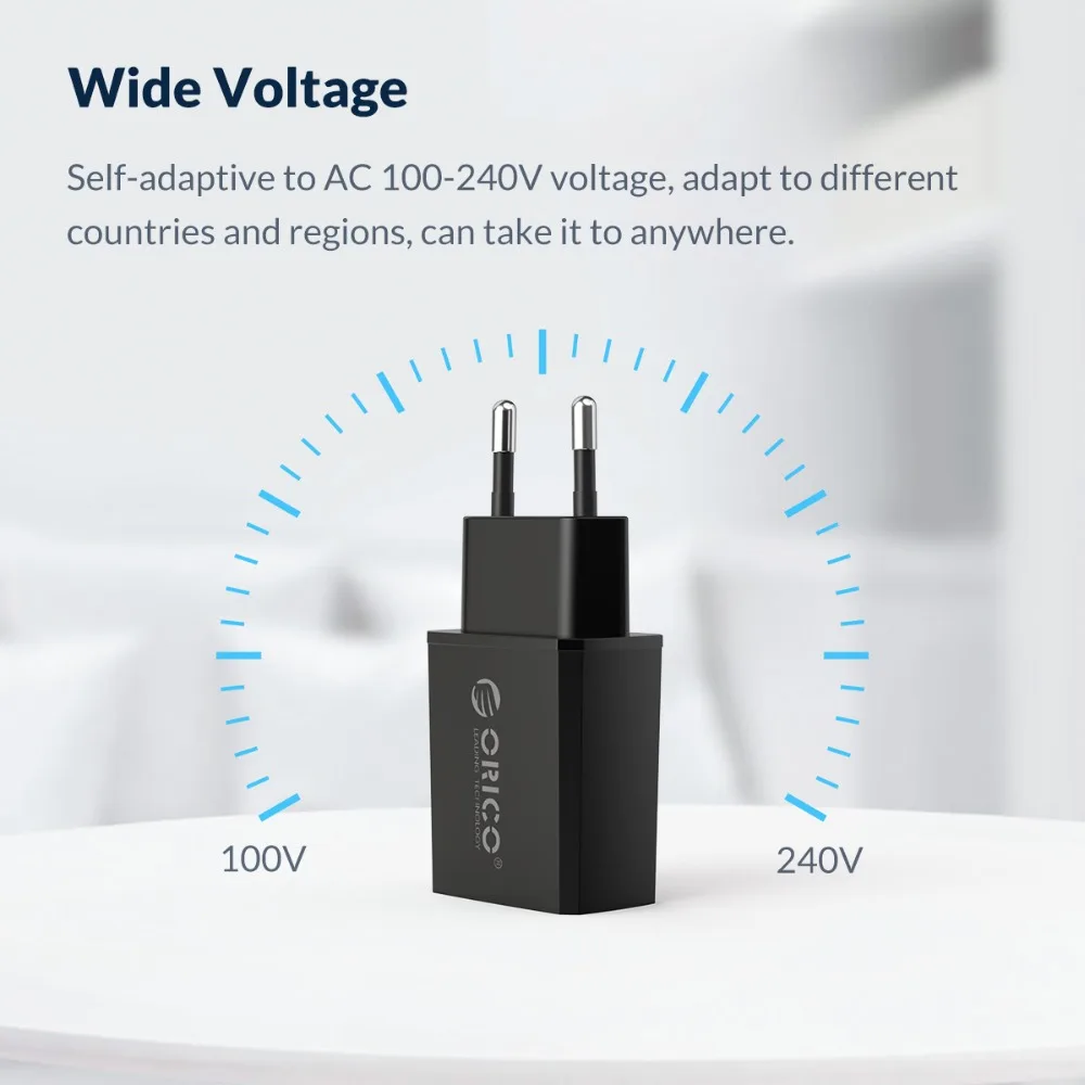 ORICO Mini USB зарядное устройство 5V2A 5V1A умный зарядный адаптер зарядка для мобильного телефона планшета ЕС вилка USB зарядное устройство