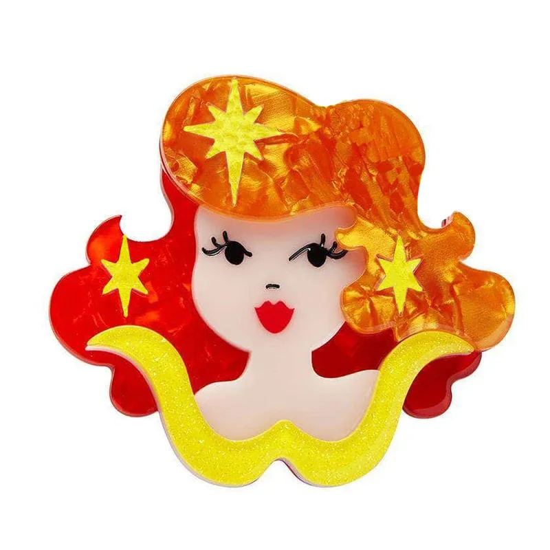 Angela GIRL Brooch Pin Resin Acrylic Brooches Pins Fashion Dress Accessory Jewelry | Украшения и аксессуары