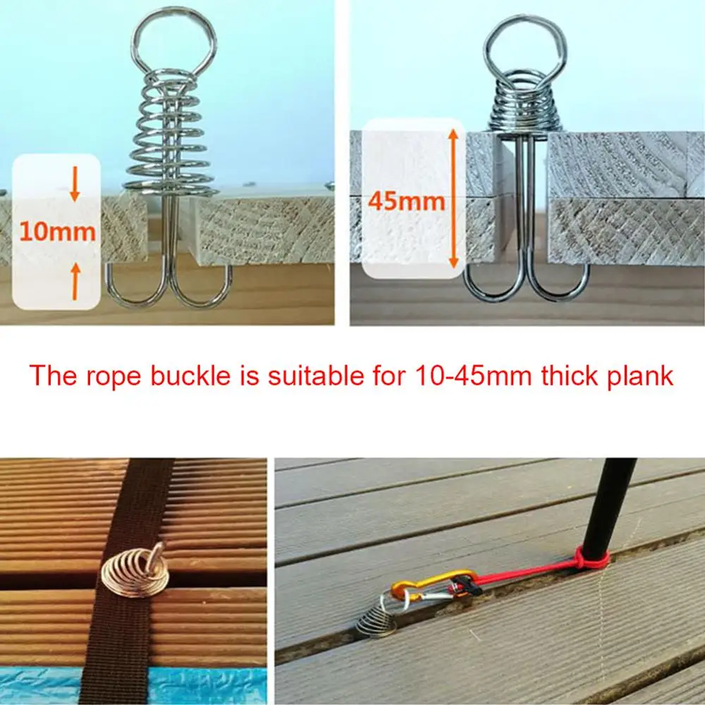 10pcs Plank Floor Spring Nails Aluminum Windproof Outdoor Awning Camping Tent Fixed Hook Buckle Equipment Accessories | Спорт и