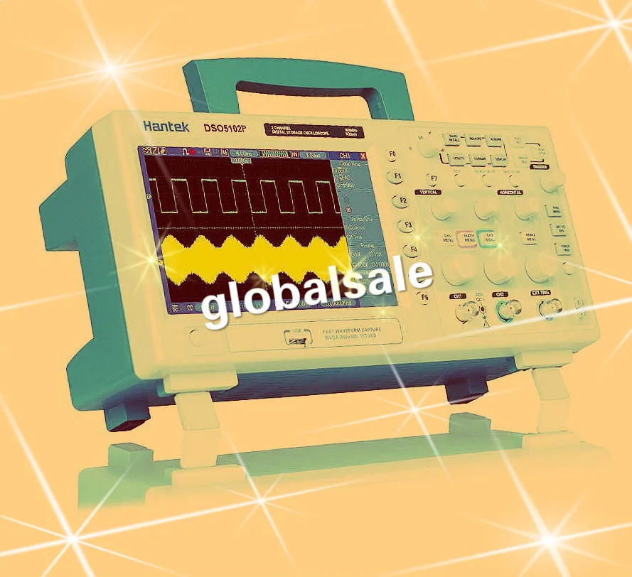 Бесплатная доставка Hantek DSO5072P Цифровой Осциллограф 2 канала 70 МГц 1GS/s 7 ''TFT WVGA