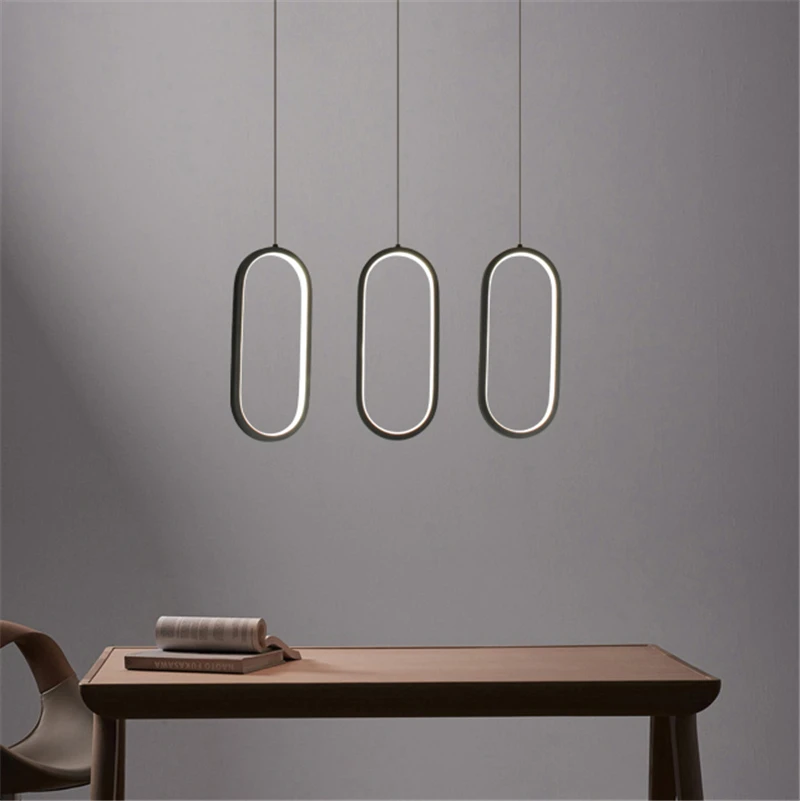 

Simple modern pendant light fixtures black/white ins atmosphere bedside lamp living room dining room lights hanging LED Lighting