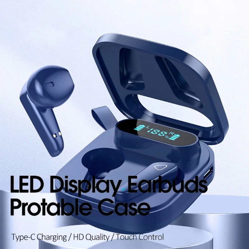 

Wireless Earbuds with Noise Cancelling Microphone Headphones with Digital Power Indication Gaming Earbuds Low Delay X6HA