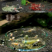 aquarium fish tank crystal red cherry shrimp round glass feeding dish feeder large capacity shrimp breeding feeding supplies