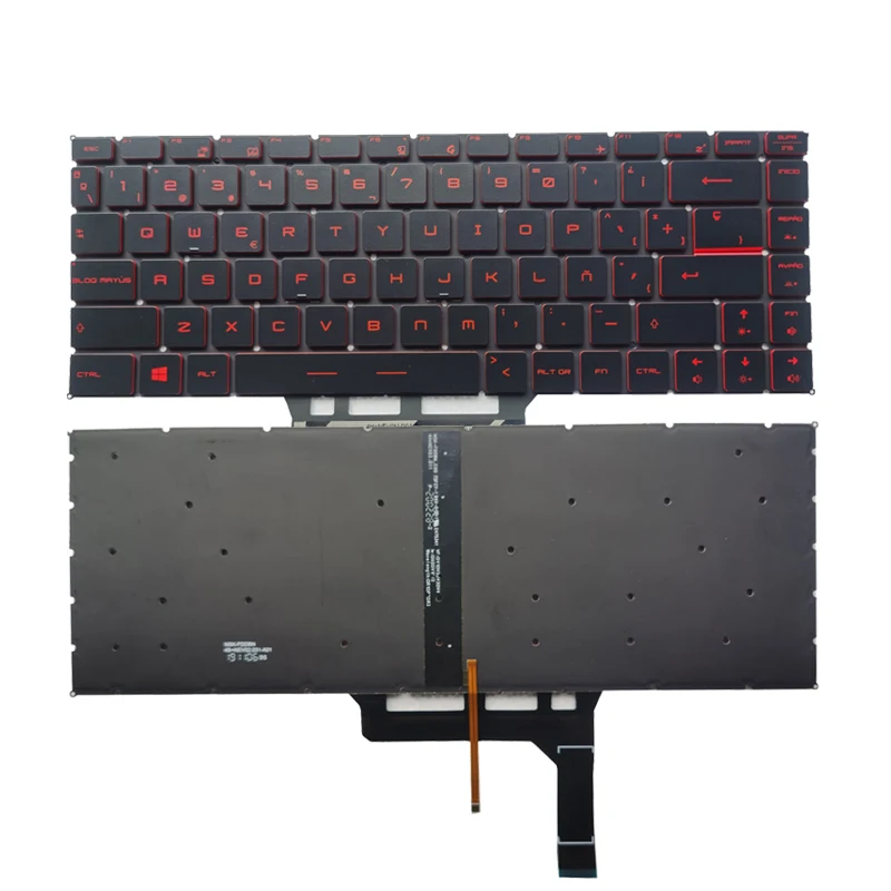 

Spanish SP laptop keyboard for MSI GF63 8RC 8RD MS-16R1 MS-16R4 GF65 Thin 9SD 9SE 10SD 10SE MS-16W1 GS65 GS65VR MS-16Q1 backlit