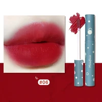 cute matte lip gloss for women cosmetic makeup long lasting waterproof dark red rose brown liquid lipstick ac306