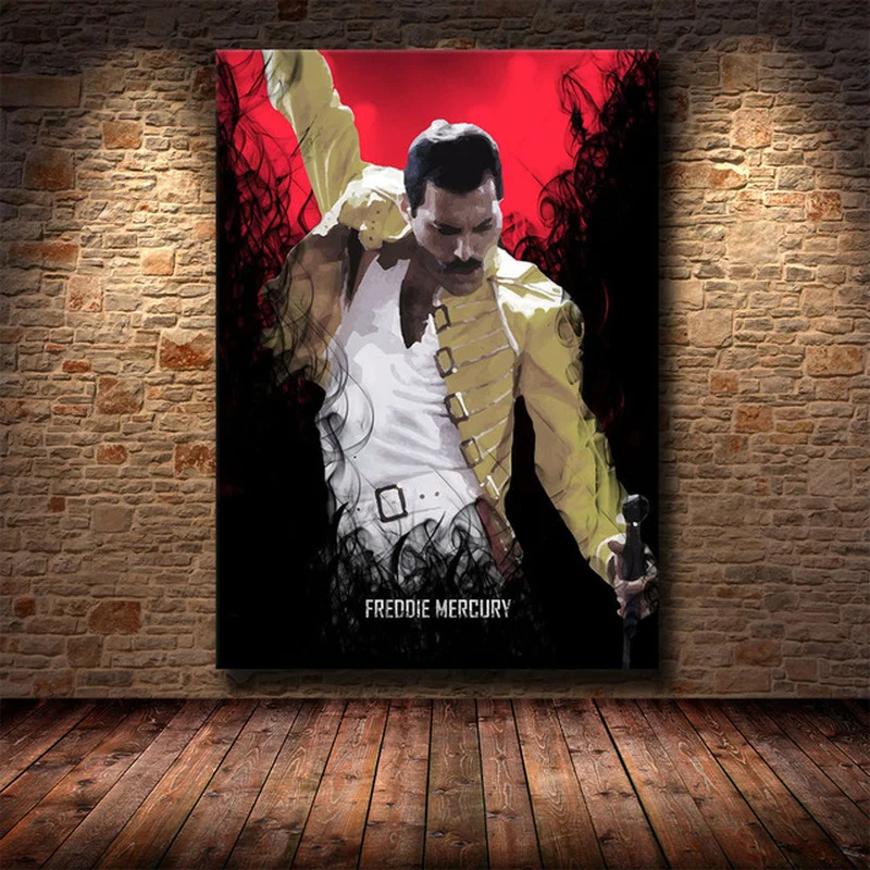 Рэпер рок гитариста акварель Арт холст картины Высокое разрешение печати