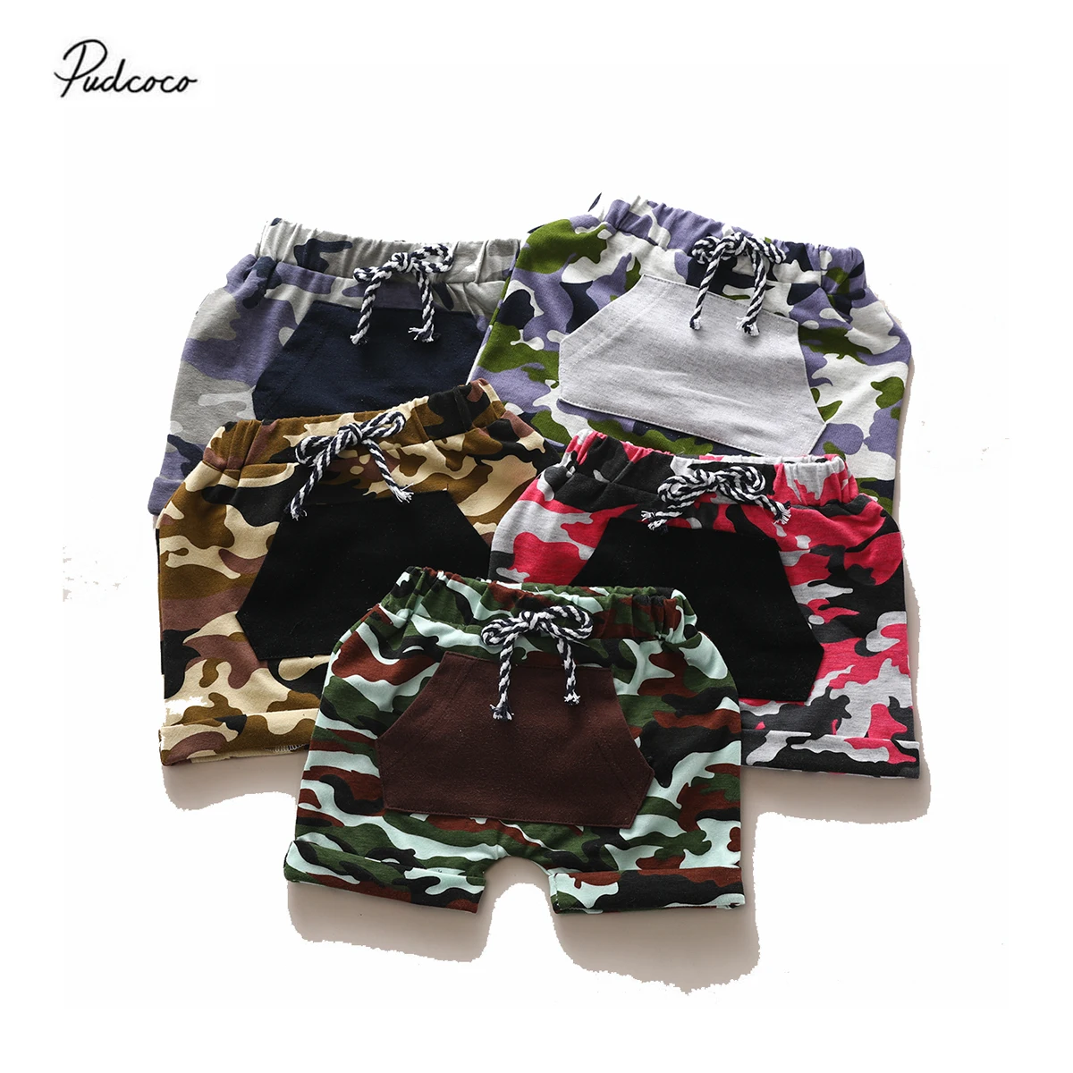 2020 летняя одежда для малышей От 6 месяцев до 4 лет камуфляжные шорты маленьких