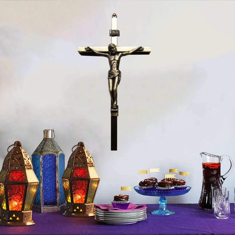 

Catholic Cross Crucifix Saint Wall Cross Jesus Christ Church Religious Prayer Hanging Ornament Home Chapel Decoration
