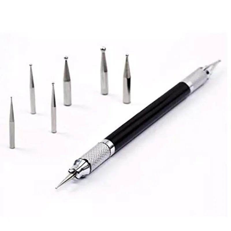 

Leather Craft Tool Embossing Carving Stylus Modeling Point Pattern Stylus Dual Tipped Double End Tracing Dotting Pen