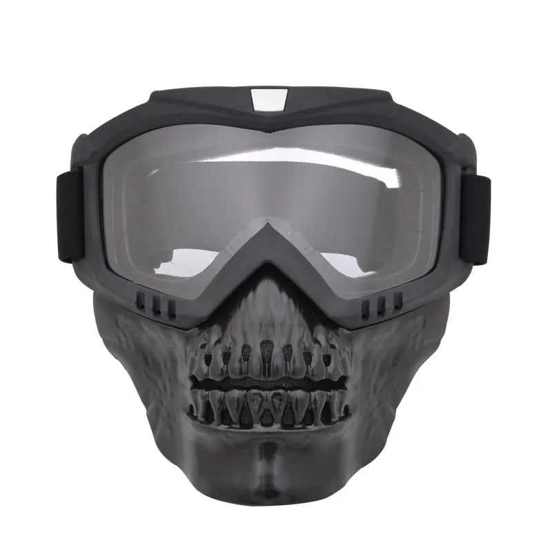 Full Face Paintball CS War Game Skull Mask with Night Vision Goggles Anti-impact Shooting Arisoft Army Military Tactical | Спорт и
