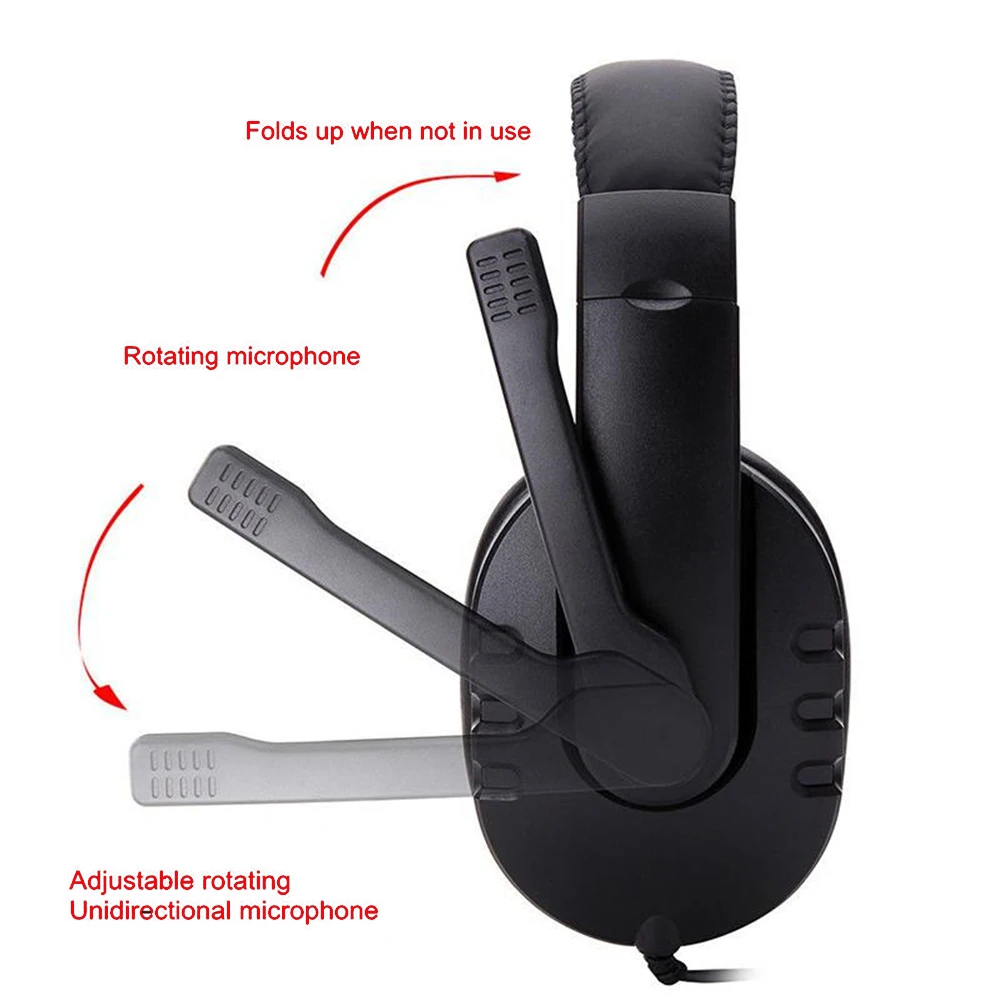 Новые наушники с микрофоном Hi Fi игровая гарнитура компьютерные портативные для