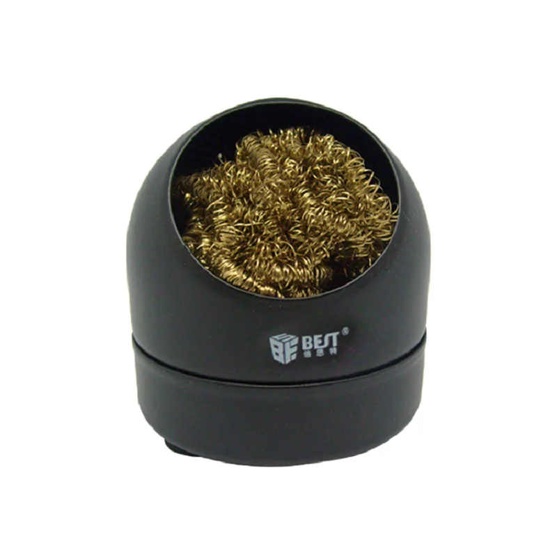 

BEST Hot Sodering Iron Tip Cleaner Solder Nozzle Cleaning Copper Wire Sponge Ball Holder Metal Dross Box Mesh Filter Tin Remover
