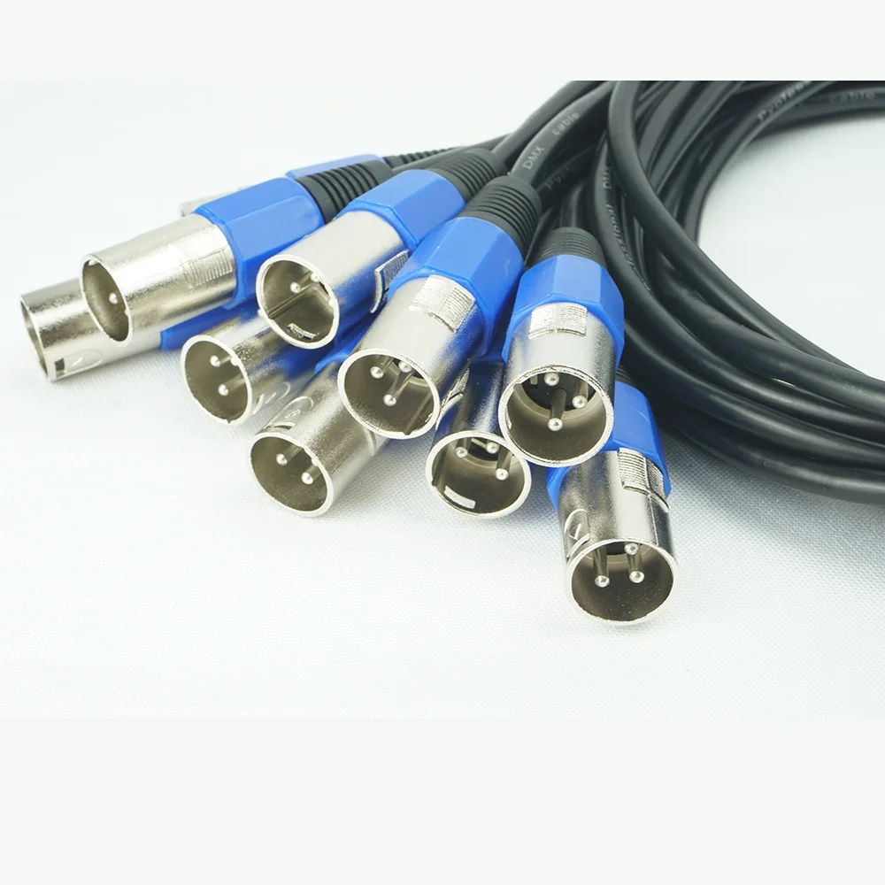 30 шт. 1 м DMX сигнальная линия 3 Pin XLR сигнальный кабель синий цвет сценическое