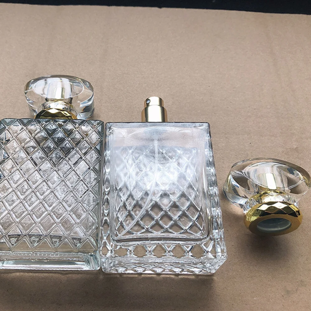 

100ml Glass Square Perfume Bottle Perfume Atomizer Refillable Perfume Container
