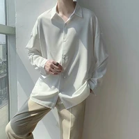 male social business formal camisa 5 colors basic solid shirts men spring oversize korean fashion long sleeve tops