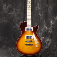 high quality human electric guitar mahogany body flame maple top rosewood fingerboard sunburst gloss finish multicolor available