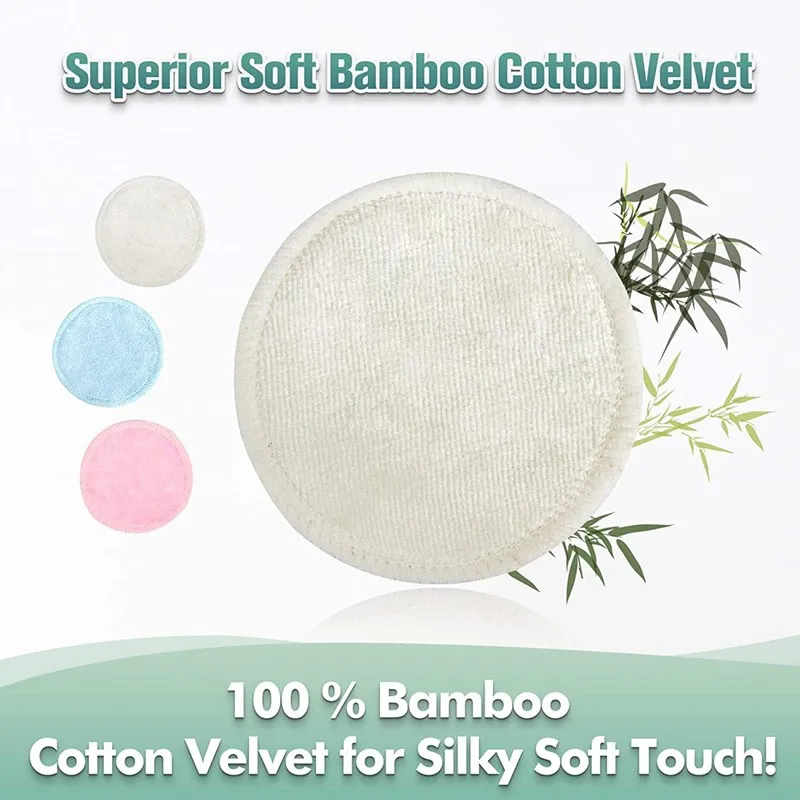 Хлопковые круглые многоразовые бамбуковые подкладки для макияжа 16 упаковок лица