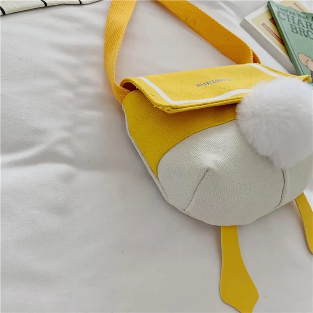

Duck Butt Shape Bag Young girl Trend Summer Vitality Girl Canvas Messenger Bag Ins Style Cute Exquisite Shoulder Bag