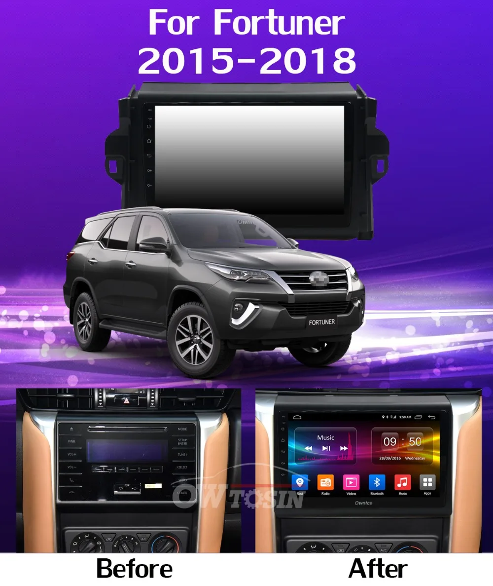 Панорамная камера на 360 ° Android 9,0 4G+ 64G SPDIF DSP CarPlay Автомобильный плеер для Toyota Fortuner gps радио головное устройство