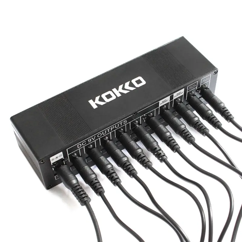 

Guitar Effect Pedals Board Power Supply 10 DC Isolated Outputs For 9V/12V/18V Guitars Accessories Voltage Protection