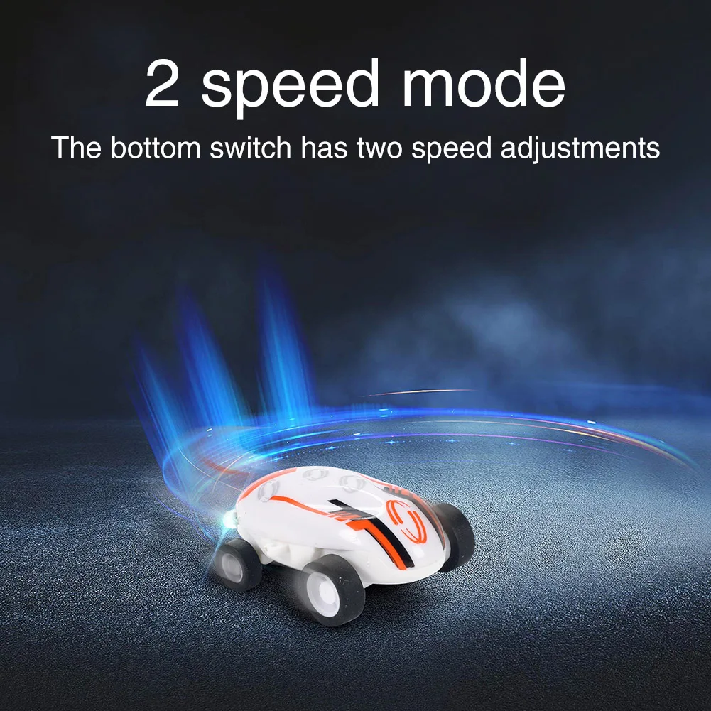 

Pocket Racer Sparkling Glowing Flip With LED Light Toy Car Kids Mini Stunt Electronics Stress Relief Rechargeable High Speed