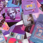 45 шт.кор. фиолетовые наклейки серии сделай сам, украшение для журнала, этикетка для дневника, альбома, скрапбукинга, декор для детей, канцелярские наклейки