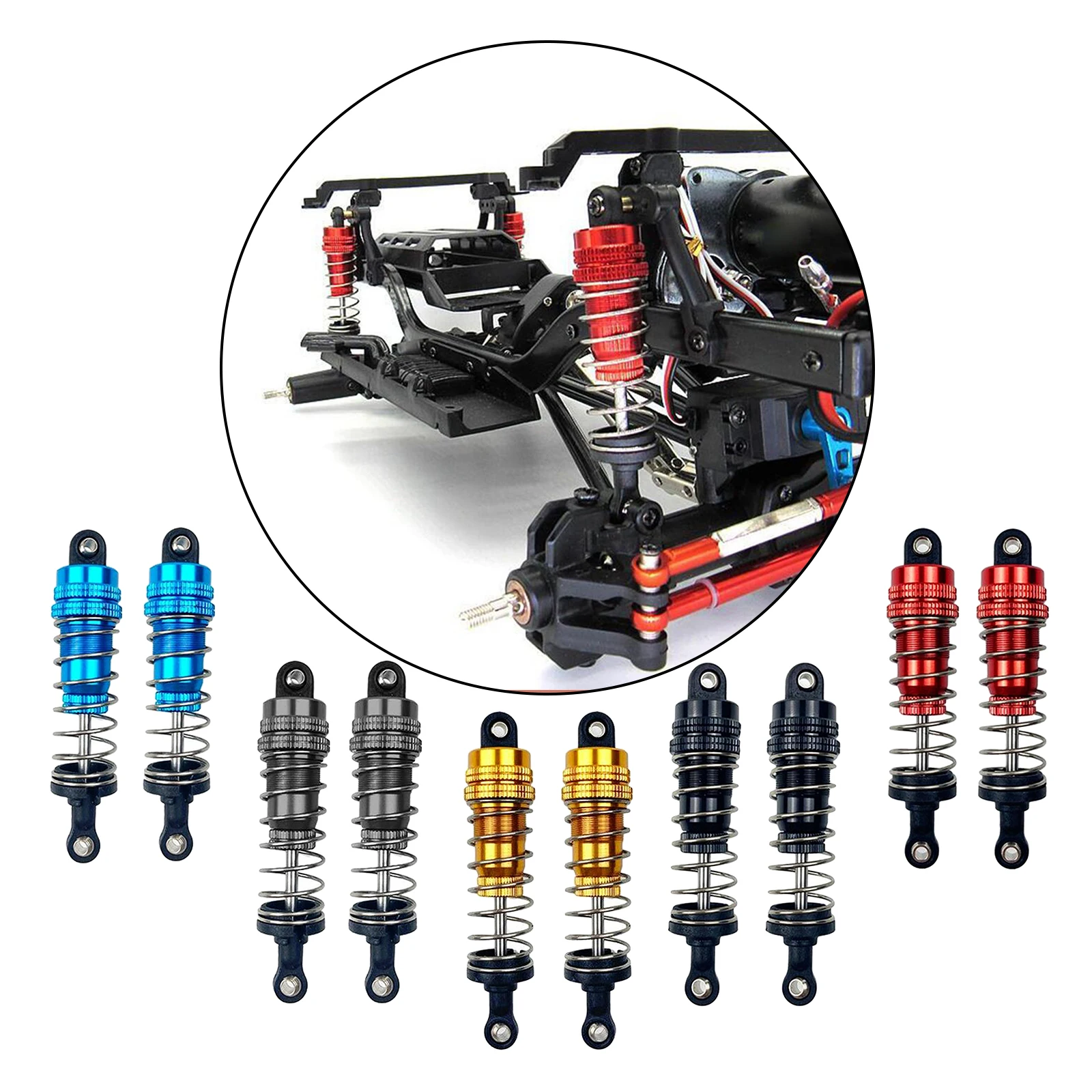 

2 шт., металлический амортизатор для автомобиля MN86 WLtoys 144001