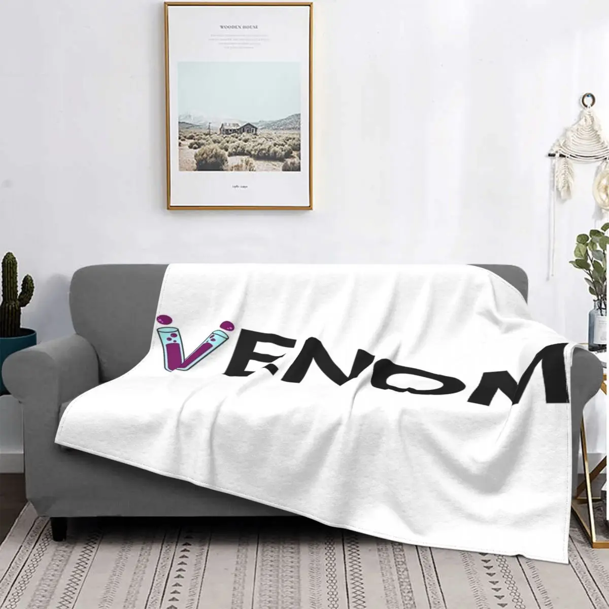 

Venom Bein Venomous-Manta doble para cama, colcha a cuadros de Anime, 1 manta