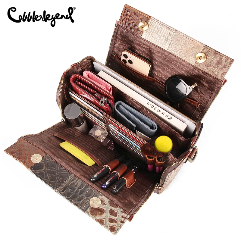 cobbler legend women handbag vintage top handle bags for office ladies genuine leather shopping tote cowhide shoulder crossbody free global shipping