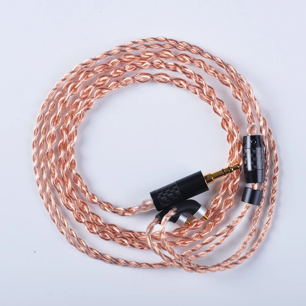 AK OFHC 24 AWG 6N высокой чистоты Медь кабель 2,5/3,5/4,4 мм балансный кабель для наушников с разъемом MMCX из Тайваня для HQ8 олова T2