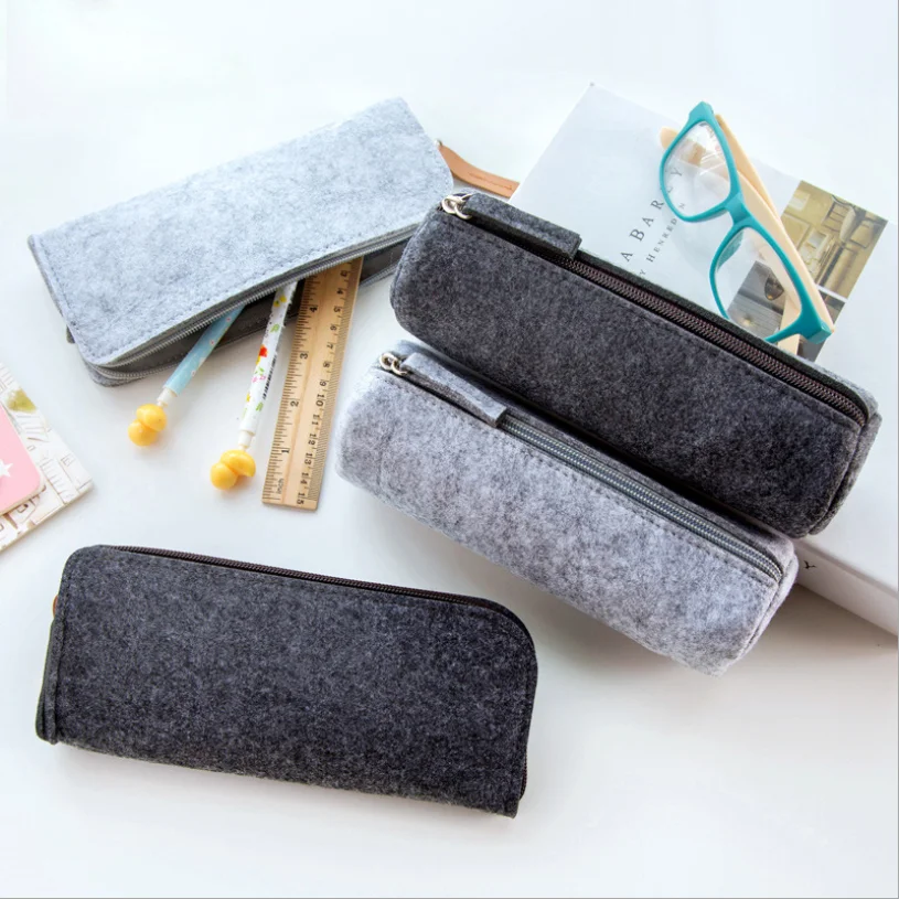 Фетровая сумка для карандашей тканевый чехол школьные и офисные принадлежности