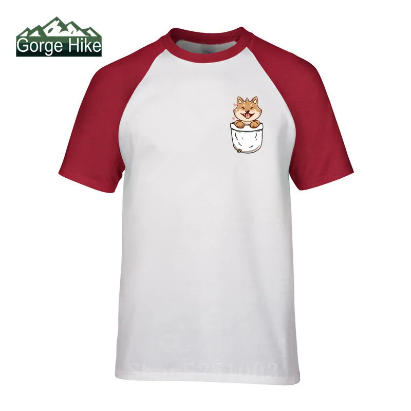 Hot Sale Fashion Funny Dogezilla Pocket design T-Shirt | DOGE Shiba Inu Dog Tees Men Cute Animal Pet Tshirt Harajuku Streetwear camisas