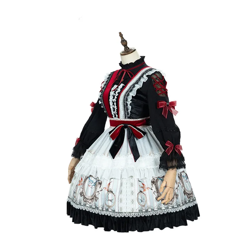 

Lolita Dress Mirrored Birds Gothic Full Set Lolita Top and JSK Dress