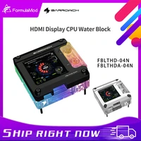 barrowch multifunction cpu water block with hdmi display 14401440px 2 9 inch for intel amd platform fblthd 04n fblthda 04n