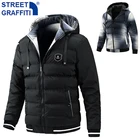 Новинка 2021, мужская зимняя куртка, парки, пальто с меховым воротником, модные утепленные Хлопковые Бриджи, повседневные мужские куртки большого размера