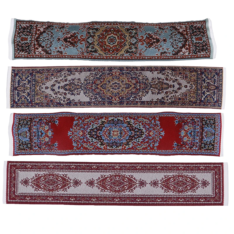 1:12 миниатюрный кукольный домик цветочный принт тканый пол ковер украшение набор