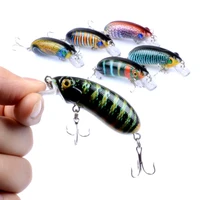1pcs 60mm 10g fishing wobblers crank shad lure minnow bionic fake insect floating luya bait tackle set for sea bass accessories