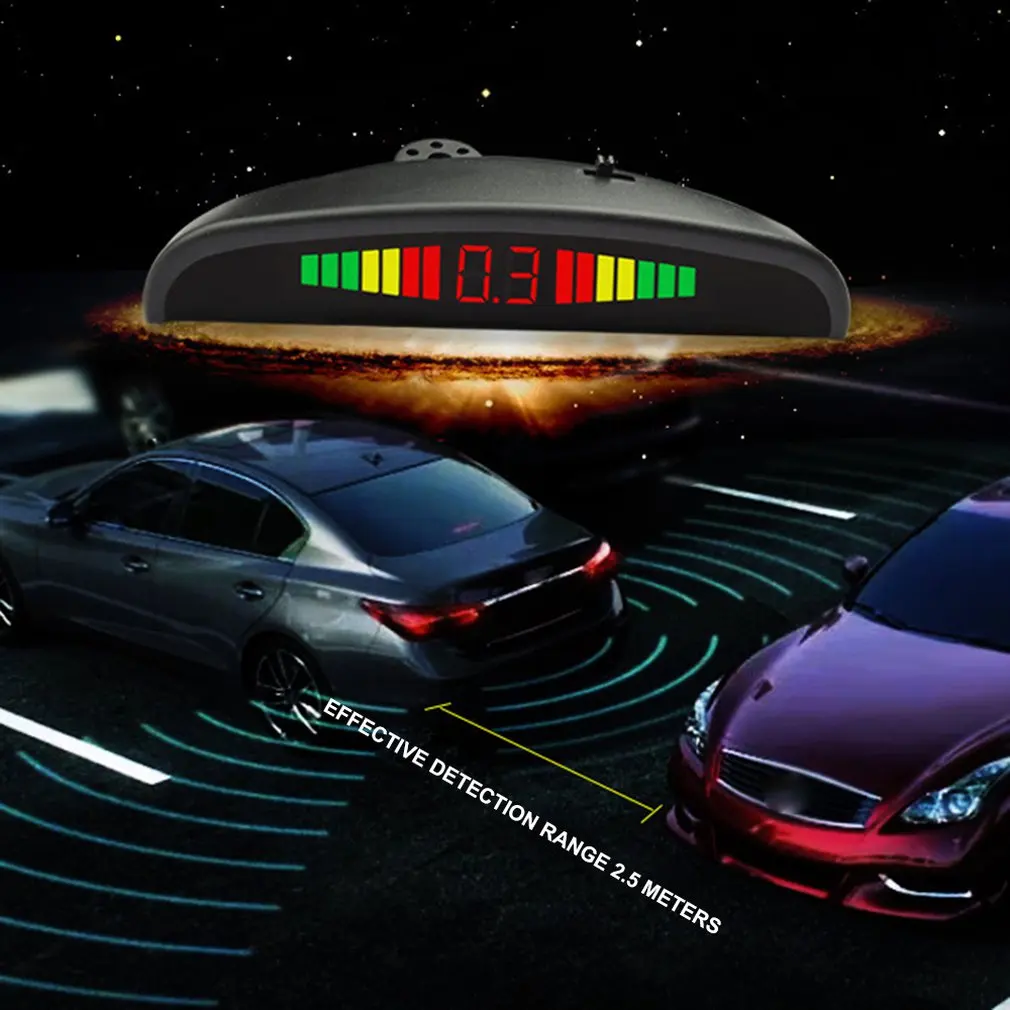 Автомобильный парковочный реверсивный радар Универсальный 4 зонда маленький
