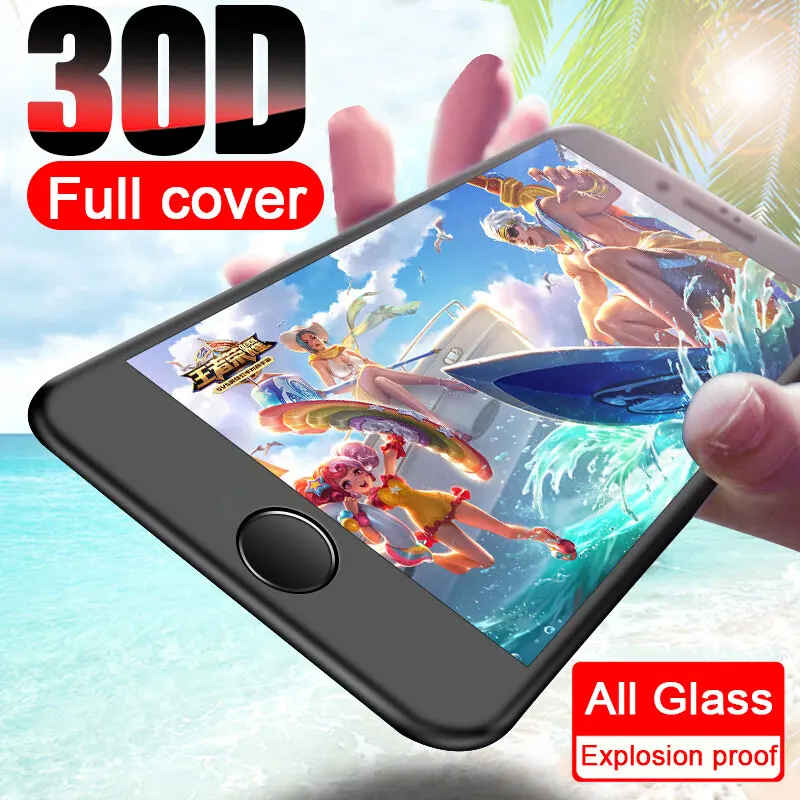 

30D Full Cover Tempered Glass For iPhone 7 6 8 Plus X XR XS Max Screen Protector Protective Glass On iPhone 11 12 Pro Max Glass